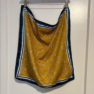 Floral Yellow and Blue Bandana